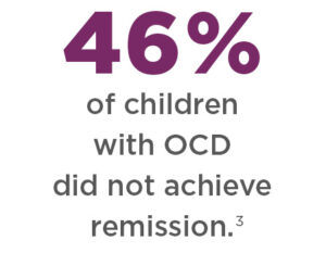 46% of children with treatment resistant OCD did not achieve remission